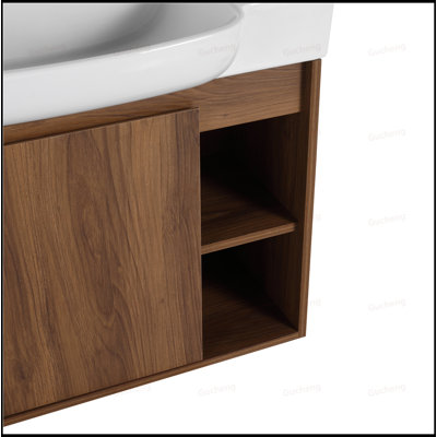 28"Floating Bathroom Vanity With Ceramic Sink