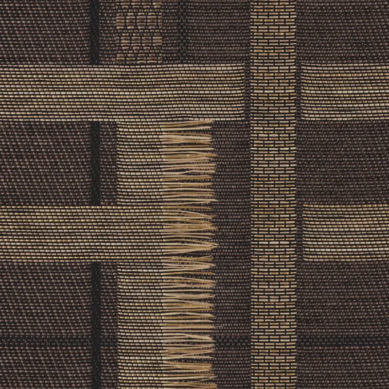Schumacher x Patterson Flynn Axel Plaid Wallpaper, Saddle Brown