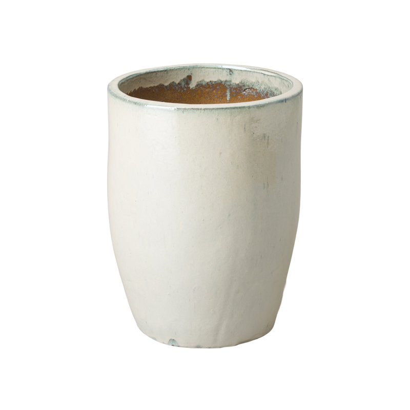 Pot à fleurs en céramique Antawon, Blanc perle