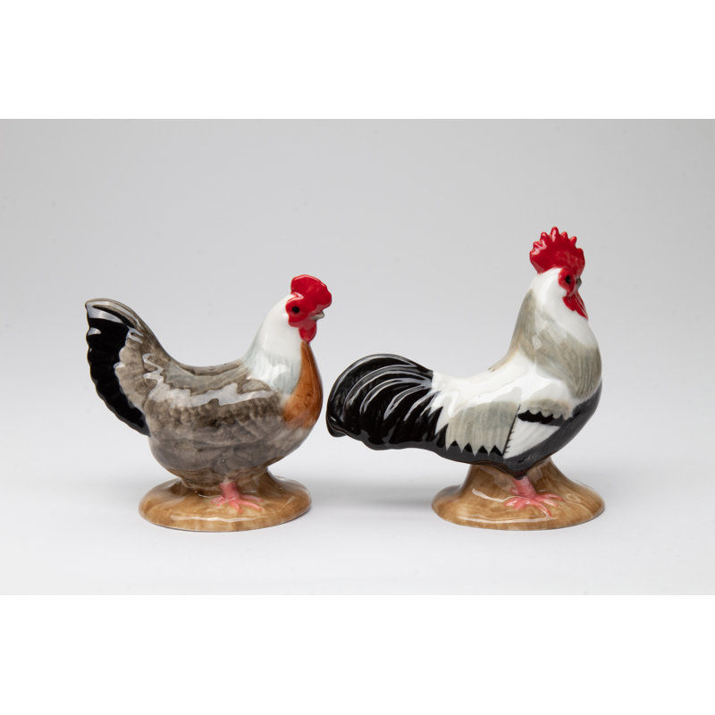 Ensemble 2 pièces coq et poule Cosmos cadeaux coq et poule