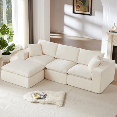 Canapé moderne en nuage de chenille, librement combinable, confortable pour s'asseoir, convient aux meubles de salon modernes dans les maisons, les appartements et les bureaux