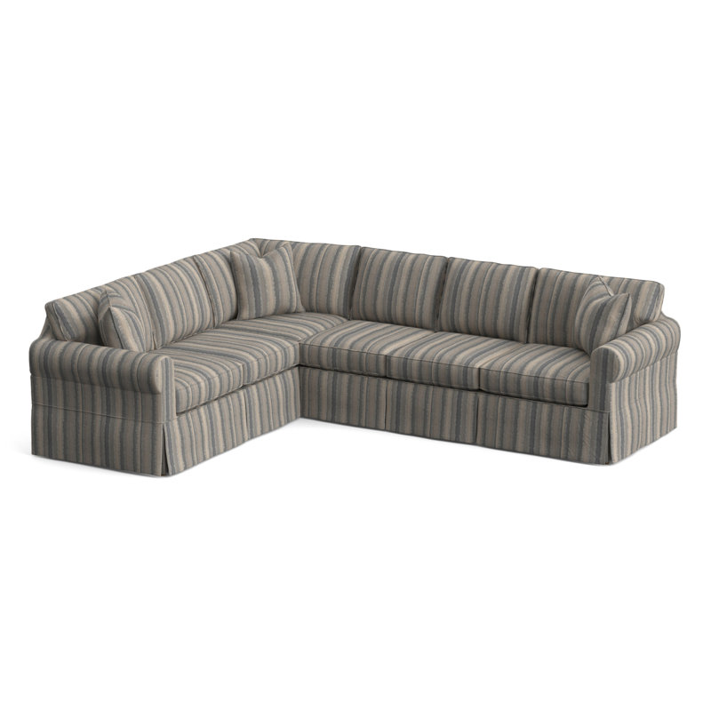 Bedford Sectional, Taupe Plaid; 0126-73, Left Hand Facing
