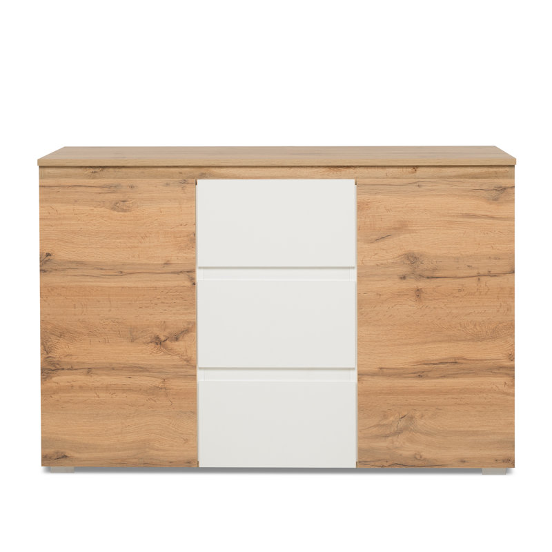 Margaux 120cm Sideboard, Honey Oak/White