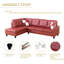 Canapé modulaire en cuir 2 pièces Bawan-2074801190-2074801189