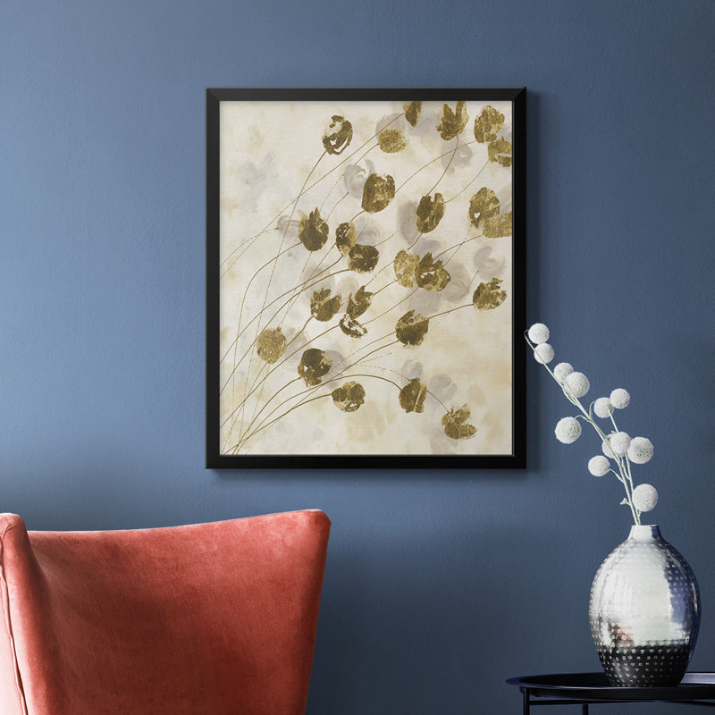 Toile encadrée de qualité supérieure Elegance In Bloom IV - prête à être accrochée, Argent, H 20 po x l 16 po