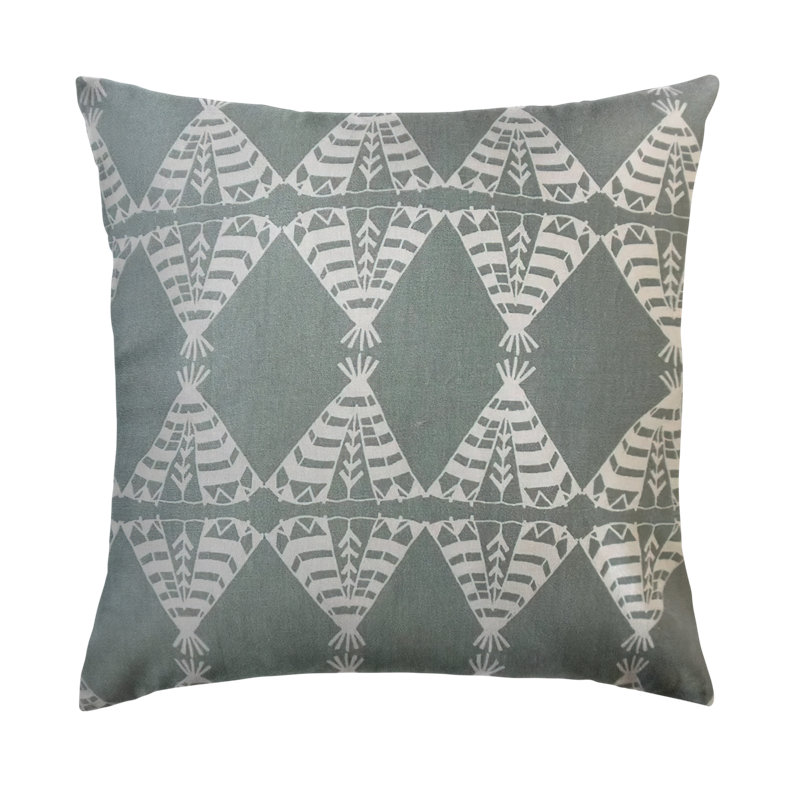 Coussin 100% coton Eamhair, 20 po x 20 po, Gris