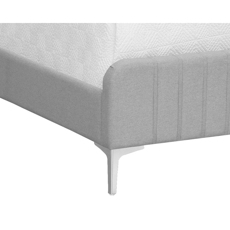 Heidi Upholstered Bed, Queen, Dark Gray