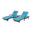 Ensemble de 2 chaises longues d'extérieur inclinables avec coussins, chaise longue inclinable à 150 ° de la plage près de la piscine-748740698-748740700