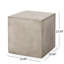 Table d'extérieur grise - côté en forme de cube, matériau en béton léger, H 22,21 po x l 21,64 po x P 21,64 po, sans assemblage, peut contenir jusqu'à 10 lb