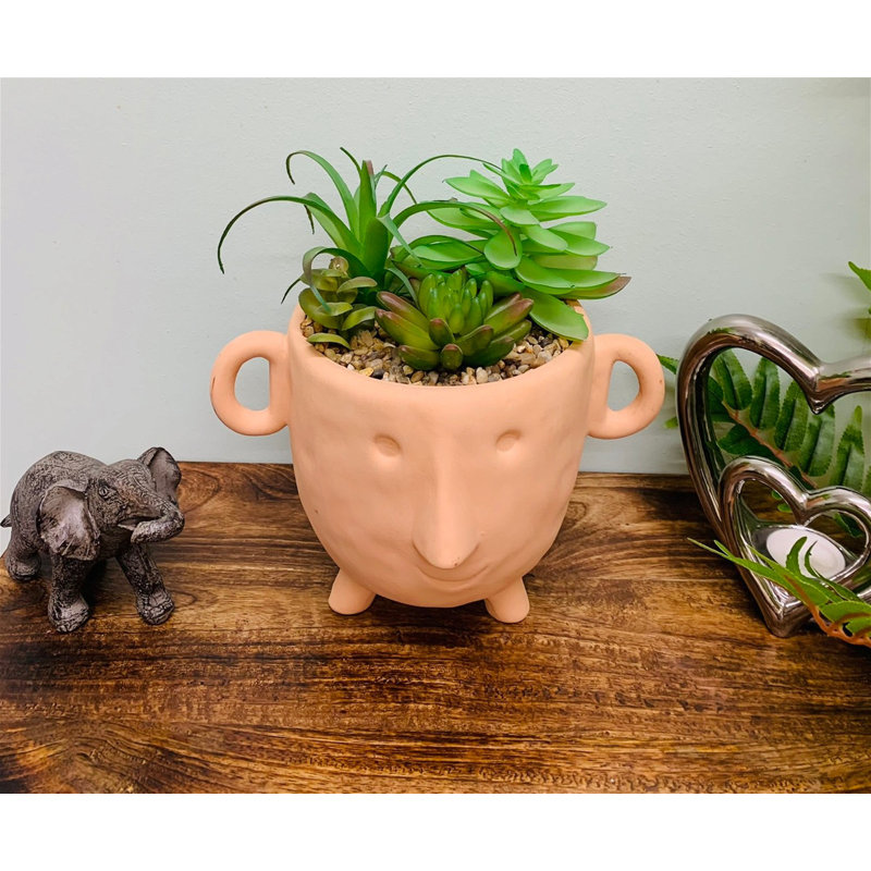 Faux Cactus Plant in Terracotta Pot, 27cm H x 22cm W x 19cm D