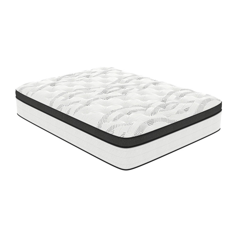 Wayfair Sleep 14" Firm Hybrid Mattress, Gray Waves, Queen