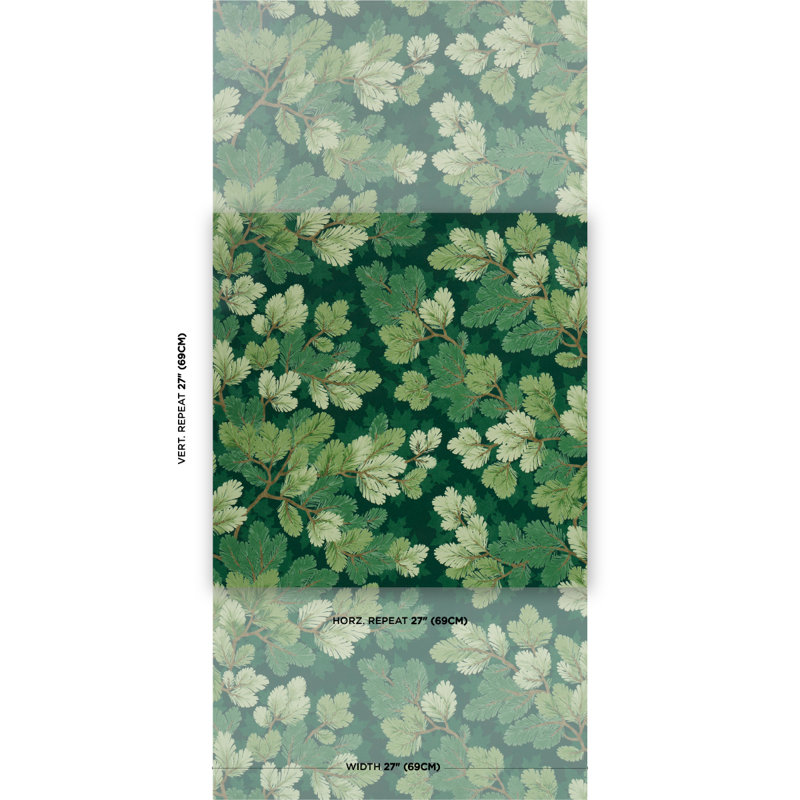 Floral Paper Wallpaper Roll, Forest