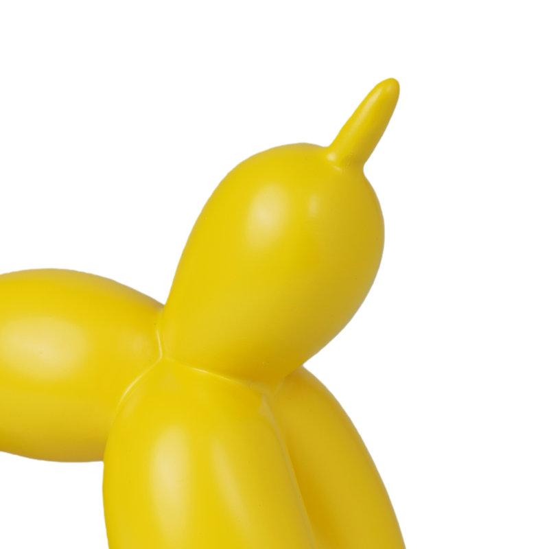 Figurine de chien ensoleillé en résine jaune ensoleillé de 7,95 x 6,54 x 2,76 po, Jaune, Resin