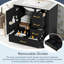 Meuble-lavabo moderne avec lavabo en céramique-967370724