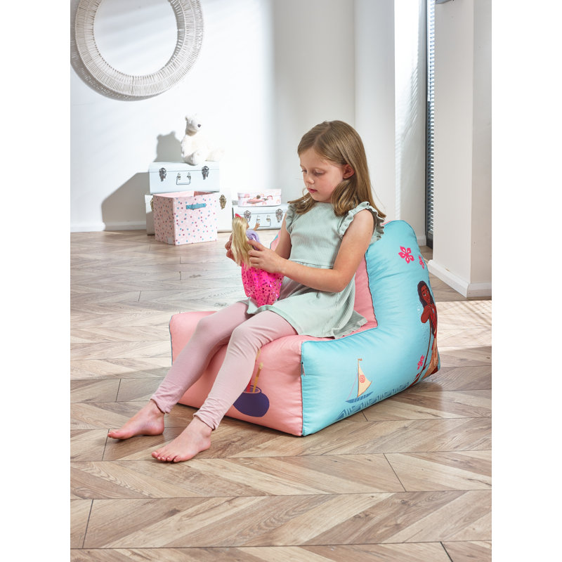 Disney Princess L Shaped Pink/Blue Beanbag