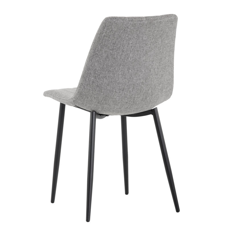 Upholstered Dining Chair, Gray, Black