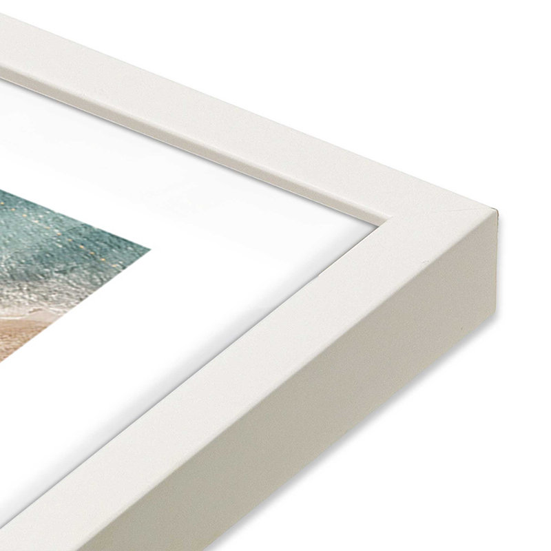 Imprimé Summer Escape,, Cadre simple blanc opaque, H 25 po x l 37 po x P 1,25 po