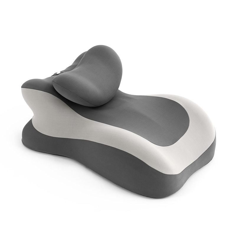 Oreiller de lecture en mousse à mémoire de forme Sleep, oreiller de lit multi-positions pour petits adultes, housse lavable, gris