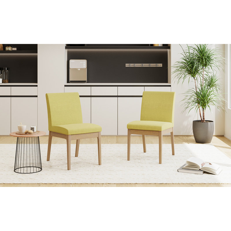 2 sièges confortables en tissu - l 17,52 po x H 32,09 po, hauteur de siège 19,25 po, chaises de salle à manger simples à assembler