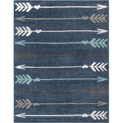 Tapis abstrait bleu nuit