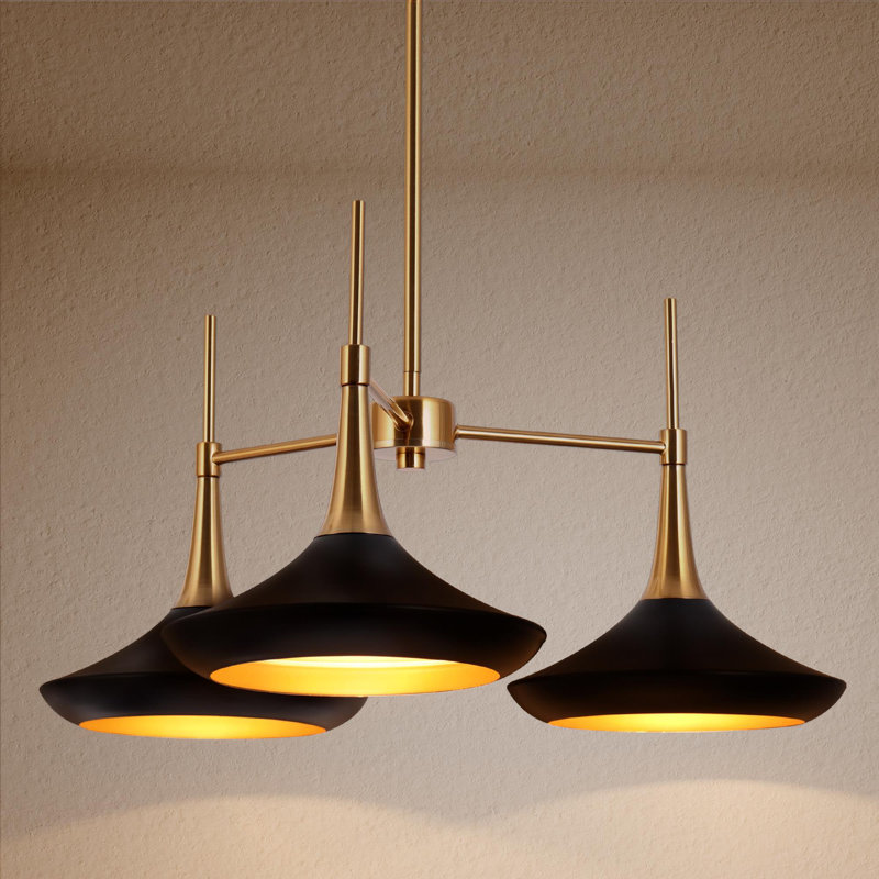 Lustre à roulettes spoutnik à 3 lumières à intensité variable Justyce