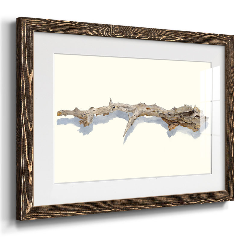 «Driftwood Study I - Rustic», reproduction d'art encadrée avec tableau mat, Noyer, H 26 po x l 38 po