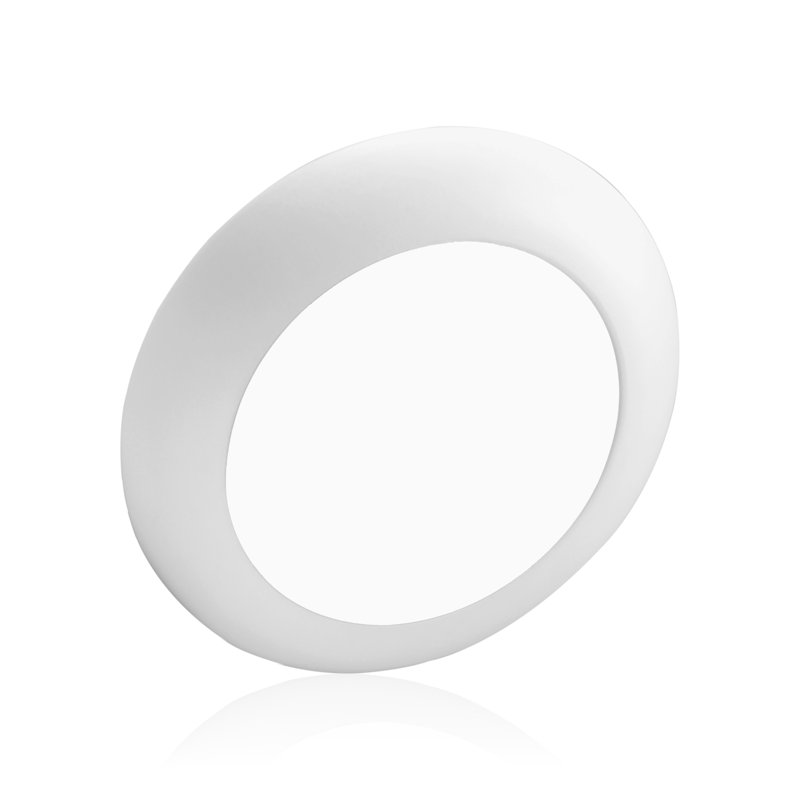Plafonnier à DEL noir à fixation en surface de 5/6 po RSD, Blanc, H 1,3 po x l 7,4 po x P 7,4 po
