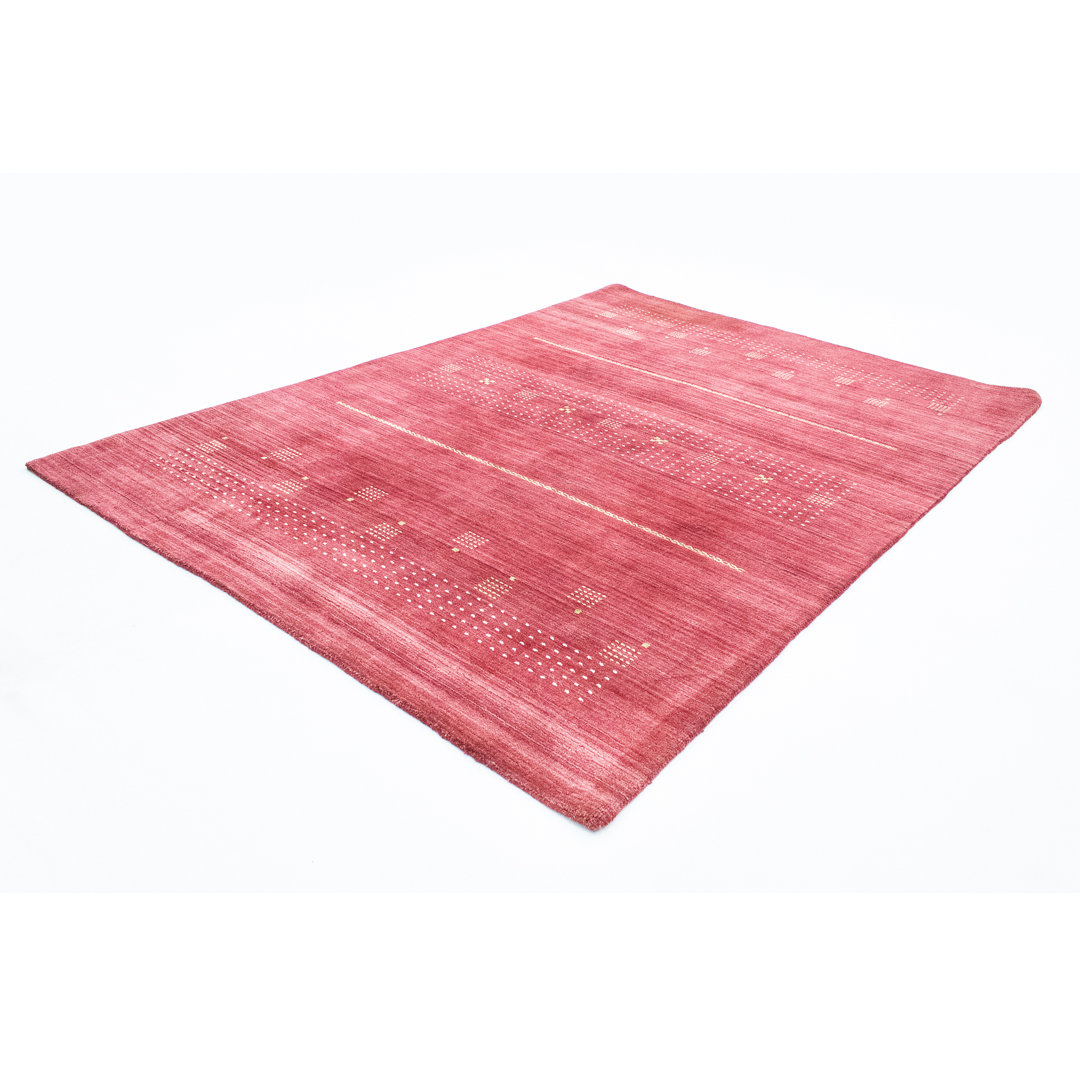 Hand Knotted Wool Red Indoor/Outdoor Rug