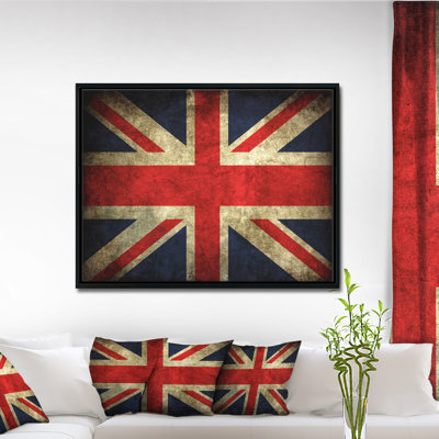 « rétro, drapeau uk », impression