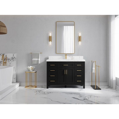 48'' Single Bathroom Vanity with Quartz Top