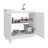 Napoles Utility Sink With Faucet Inclued And Integrated Stainless Steel Counter Top, Freestanding Cabinet With Two Doors, Metal Handles And Two Interior Shelves, White-125252045