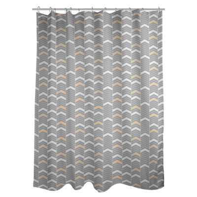 Rideau de douche simple à chevrons