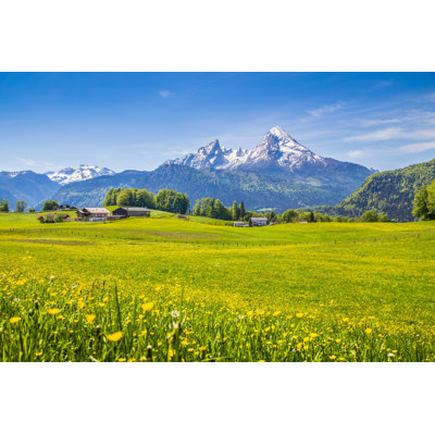 Meadows And Flowers - Wrapped Canvas Photograph