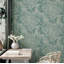 Tropical Palm Leaf Green Botanical Feature Wallpaper