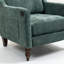 Simple confortable avec orifice latéral et rangement, rembourrage en coton PP, pieds en bois rétro de style nuage pour chaise de chambre à coucher foncé, rembourrage multicouche, salon de rangement-1856147924