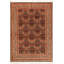 Tapis oriental vert / brun clair / rouge en laine noué à la main 5 pi 5 po x 8 pi 1 po Parand