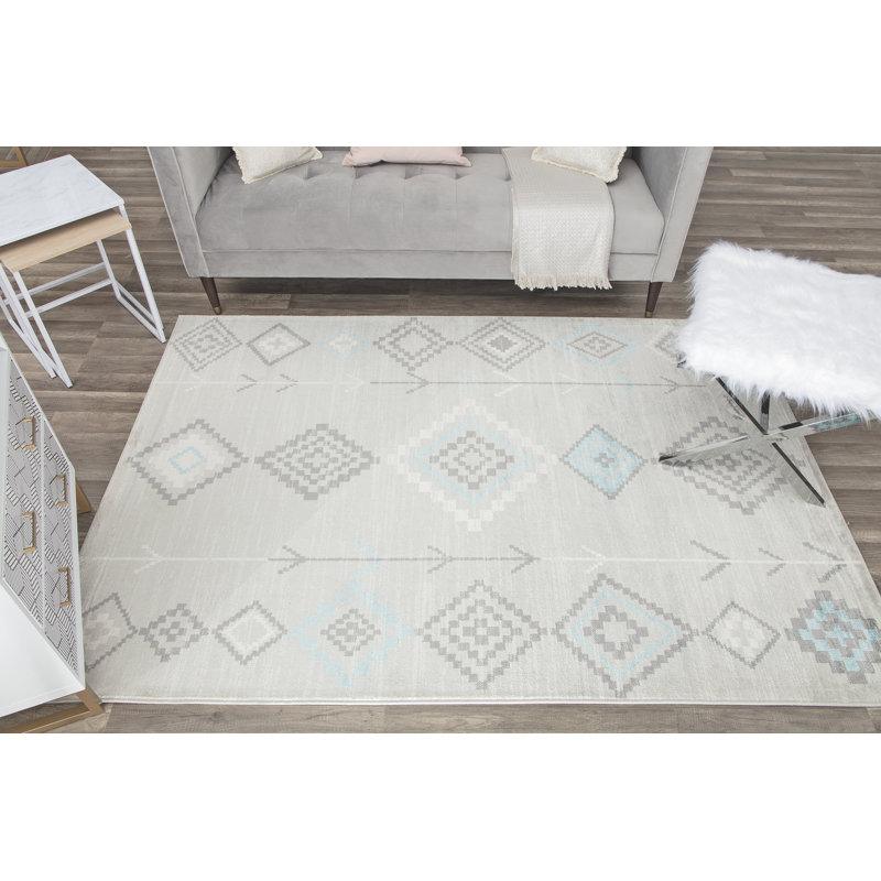 Tapis tribal autochtone turquoise Bodrum, Rectangle 8 pi 9 po x 12 pi