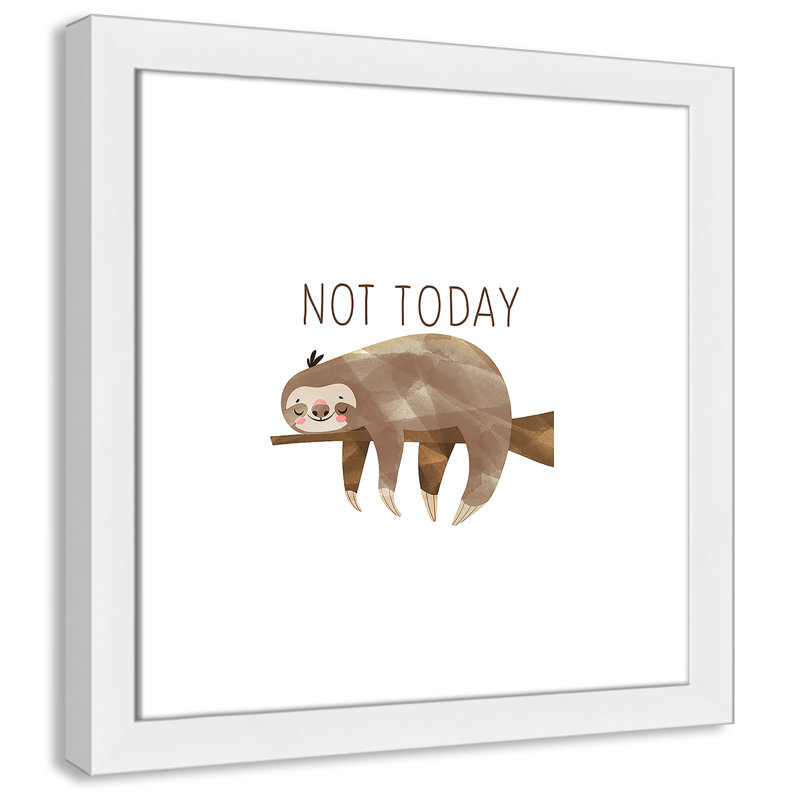 Do It Not Today, H 18 po x l 18 po x P 0,63 po, Encadré de boîte argent