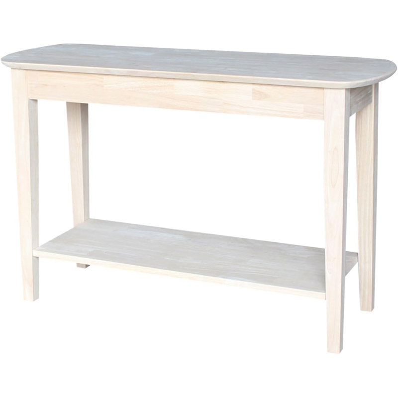 Phillips Unfinished Oval Sofa Table, Solid Para Wood, Rustic Country Style, Durable And Versatile For Home Decor