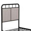 Lit simple, lit plateforme en métal, revêtement en lin, tête de lit en tissu, structure de pied, longue durée, fonctionnement silencieux, assemblage rapide sans complexité, aucun sommier tapissier requis, lit d'une capacité de 250 lb