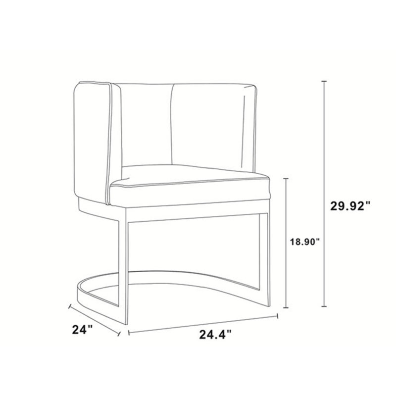 Chaise en velours Aura