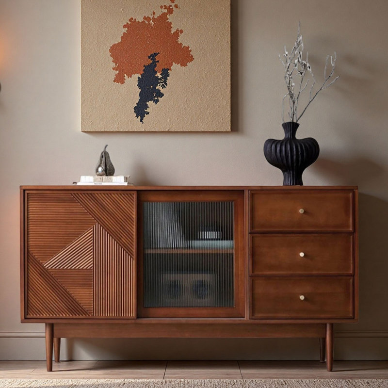Retro And Simple Sideboard, 33.86" H x 59.06" W x 15.75" D