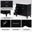 Base d'armoire de salle de bain de 36 po seulement. Moderne noir avec tiroirs. Fabrication en bois massif. Rangement pour l'eau. Meuble et meuble requis pour l'assemblage. Mobilier imperméable.-75453236-75453238