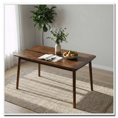 47 Inch Rectangular Solid Wood Dining Table