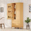 Armoire de cuisine avec tablettes, armoire d'appoint en bois avec 3 tiroirs pour la cuisine et la salle à manger-1194340335