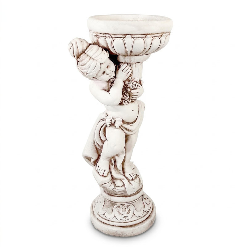 JANET Girl Planter 75cm Antique Stone Effect