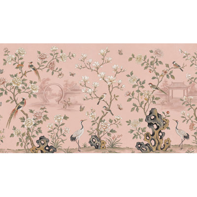 Oriental Wallpaper Birds Floral Wall Mural