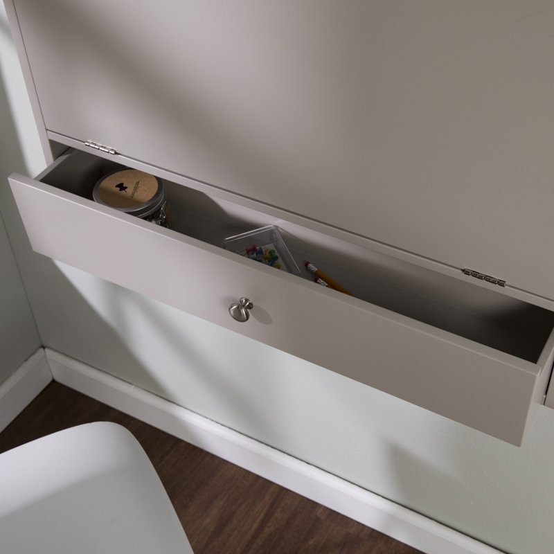 Bureau mural pliant, Gris