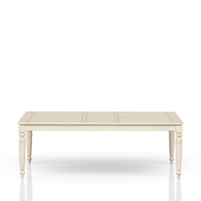 Table avec feuille - Blanc délavé