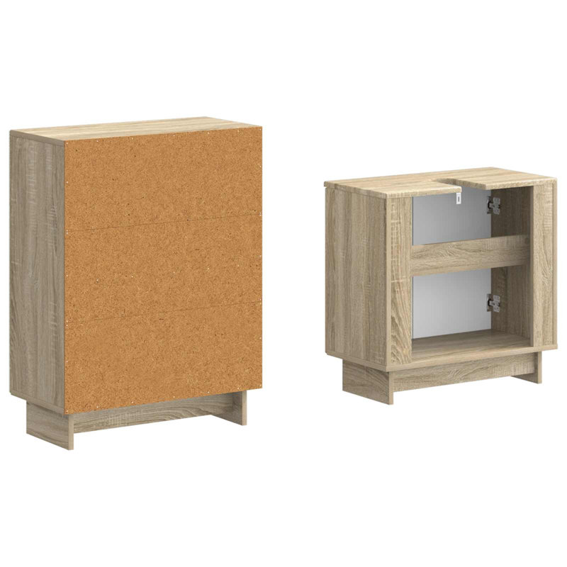 Bathroom Storage Furniture Set, Sonoma Oak